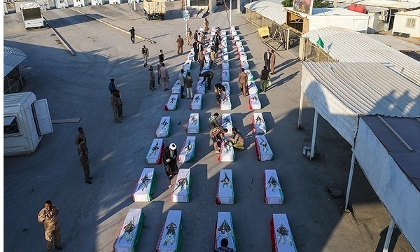 پیکر مطهر ۲۸ شهید دفاع مقدس از مرز شلمچه وارد کشور شد