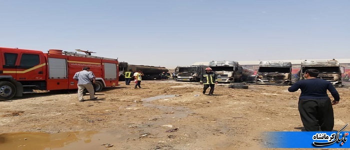 آتش سوزی ٨ دستگاه خودرو در دولت آباد ۴ مصدوم بر جای گذاشت