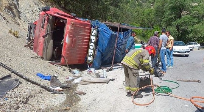 حادثه جاده کاکان با یک فوتی و ۲ مصدوم